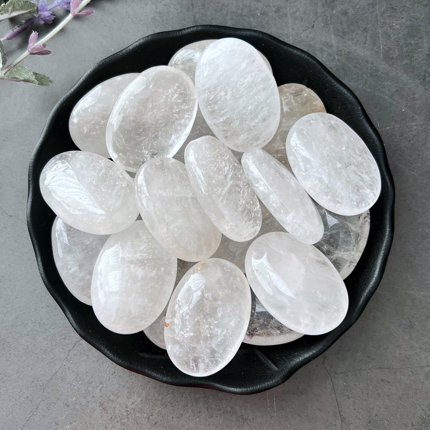 Clear Quartz Palm Stone