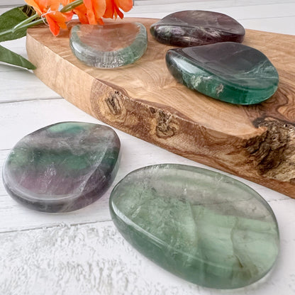 Rainbow Fluorite Worry Stone