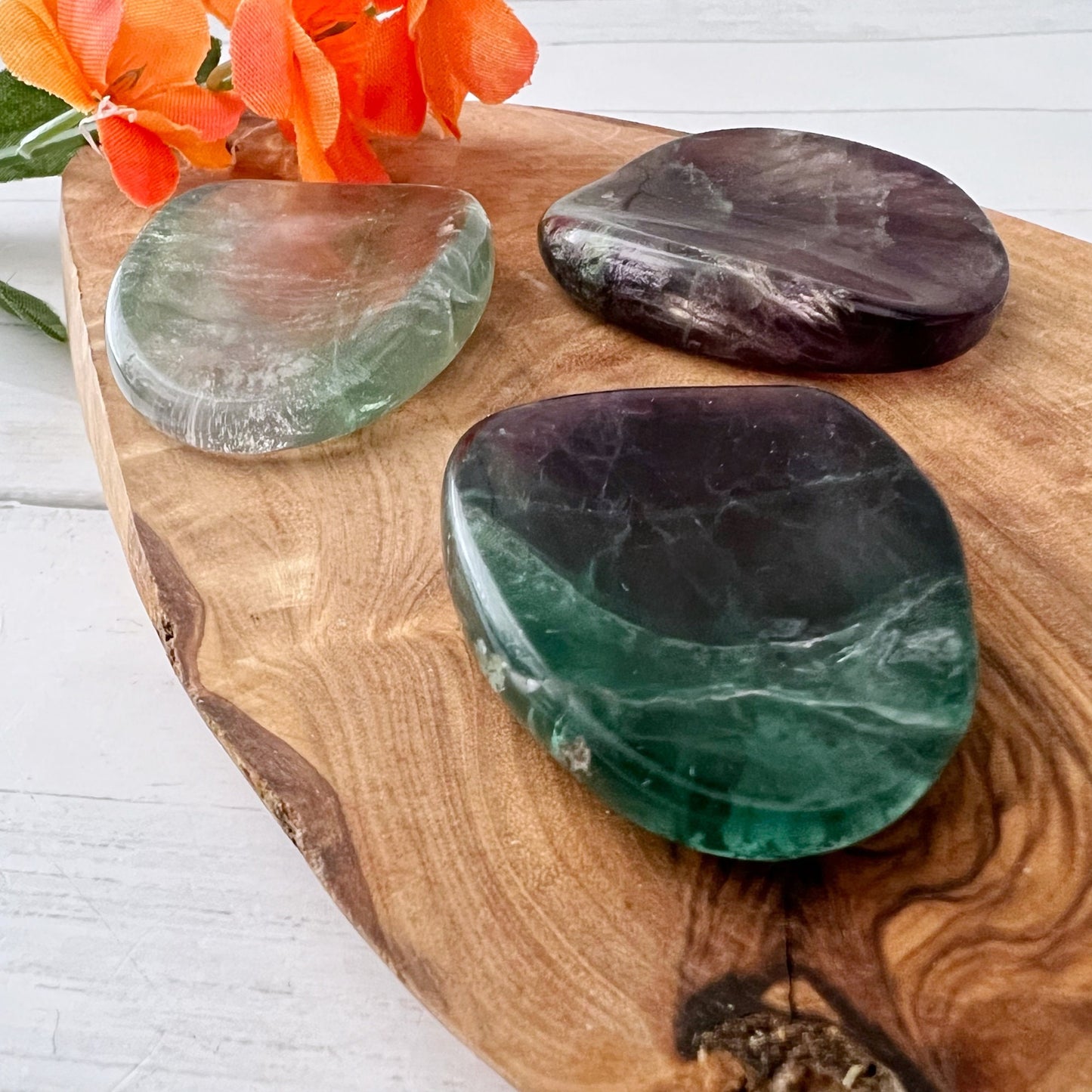 Rainbow Fluorite Worry Stone