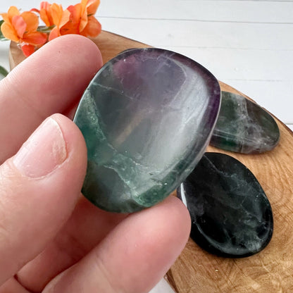 Rainbow Fluorite Worry Stone