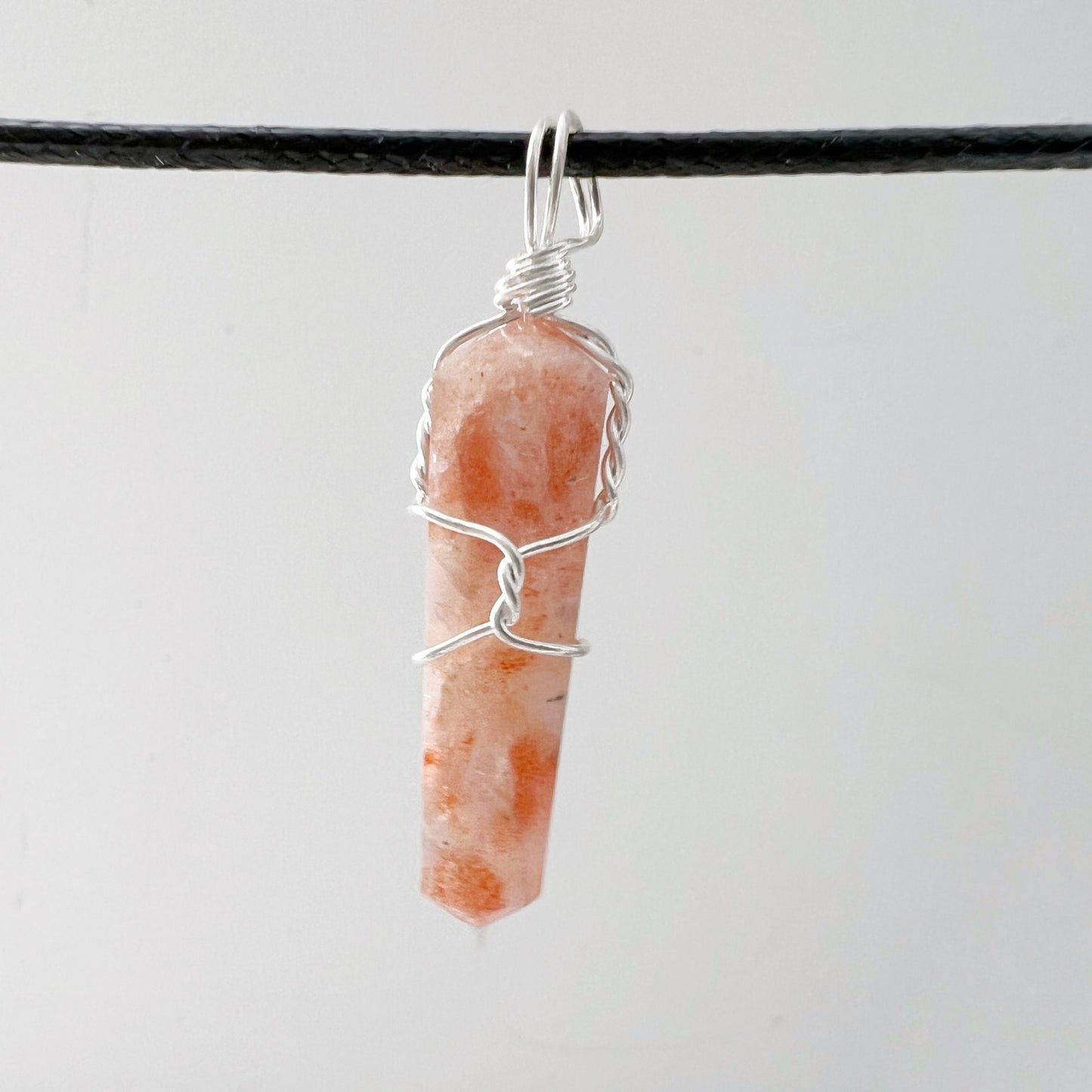 1.5" Double Terminated Sunstone Point Pendant