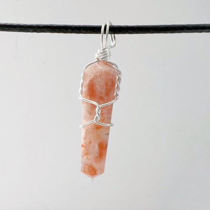 1.5" Double Terminated Sunstone Point Pendant