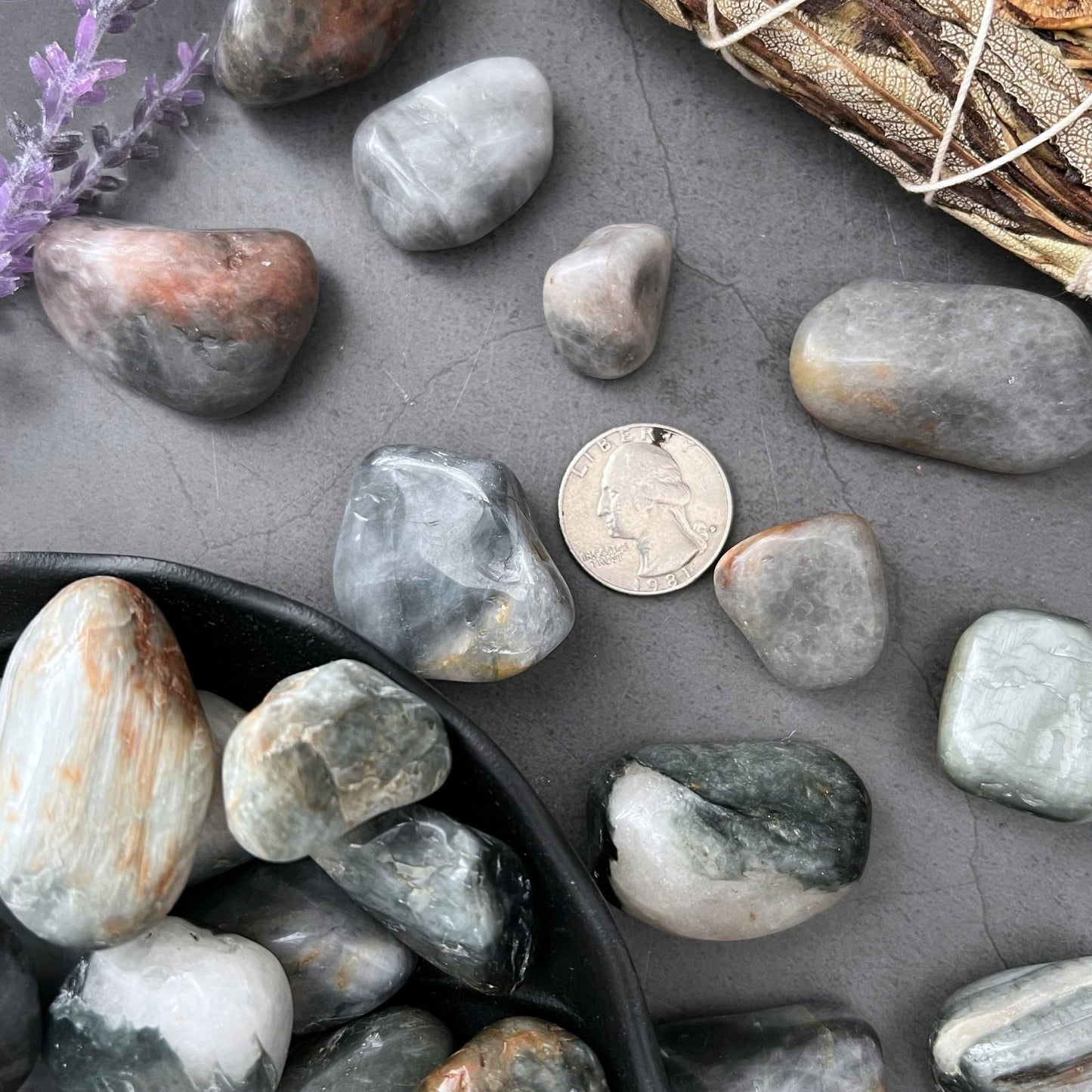 Cat's Eye Quartz Tumbled Stones