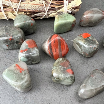 Seftonite (African Bloodstone) Tumbled Stones