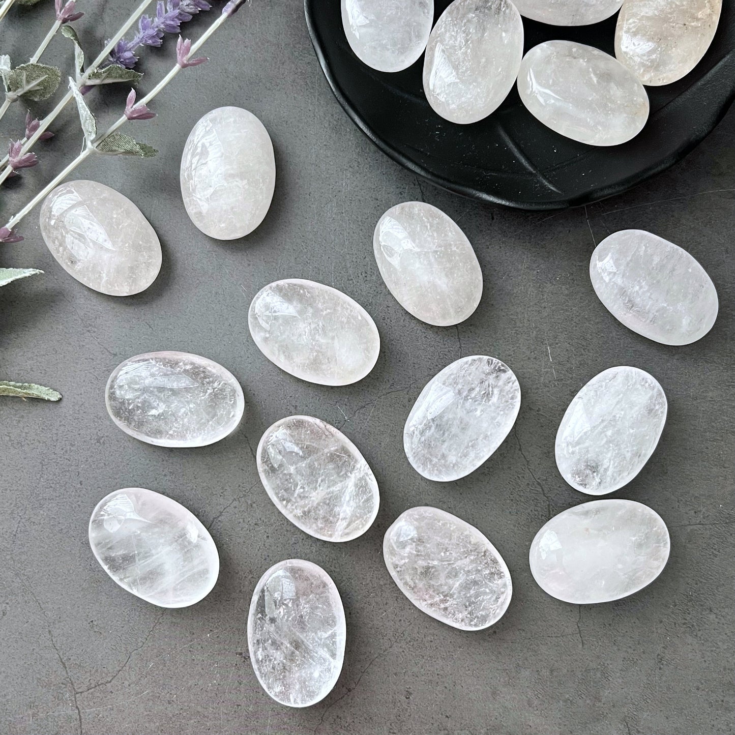 Clear Quartz Palm Stone