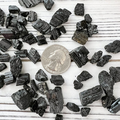 Rough Black Tourmaline Chips