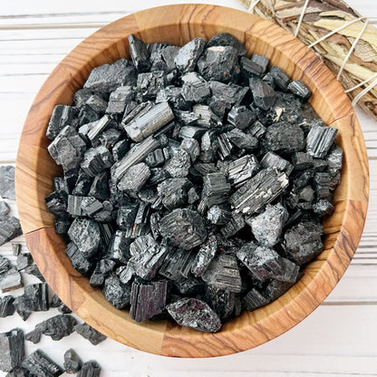 Rough Black Tourmaline Chips