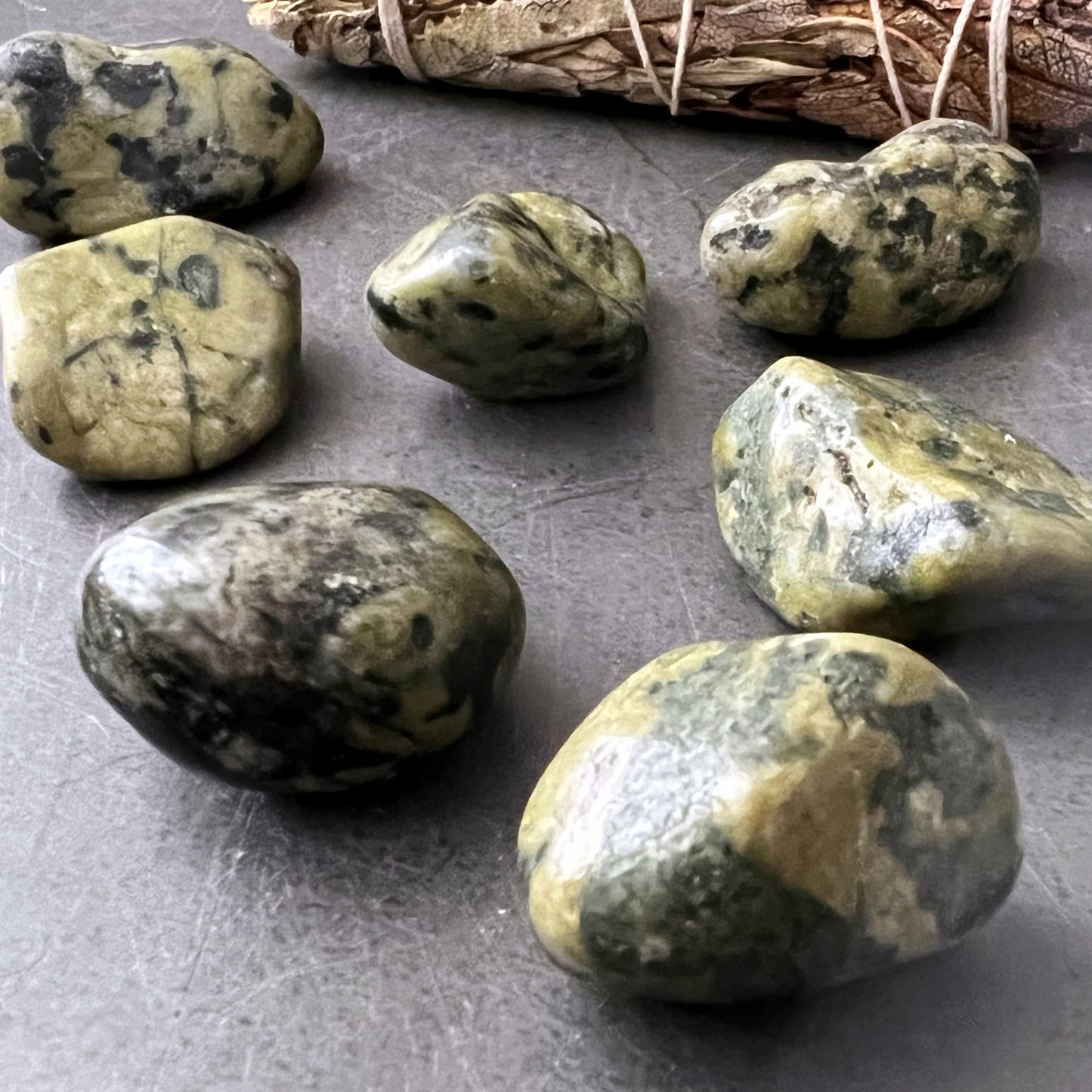 Nephrite Jade Tumbled Stones (Brazil)