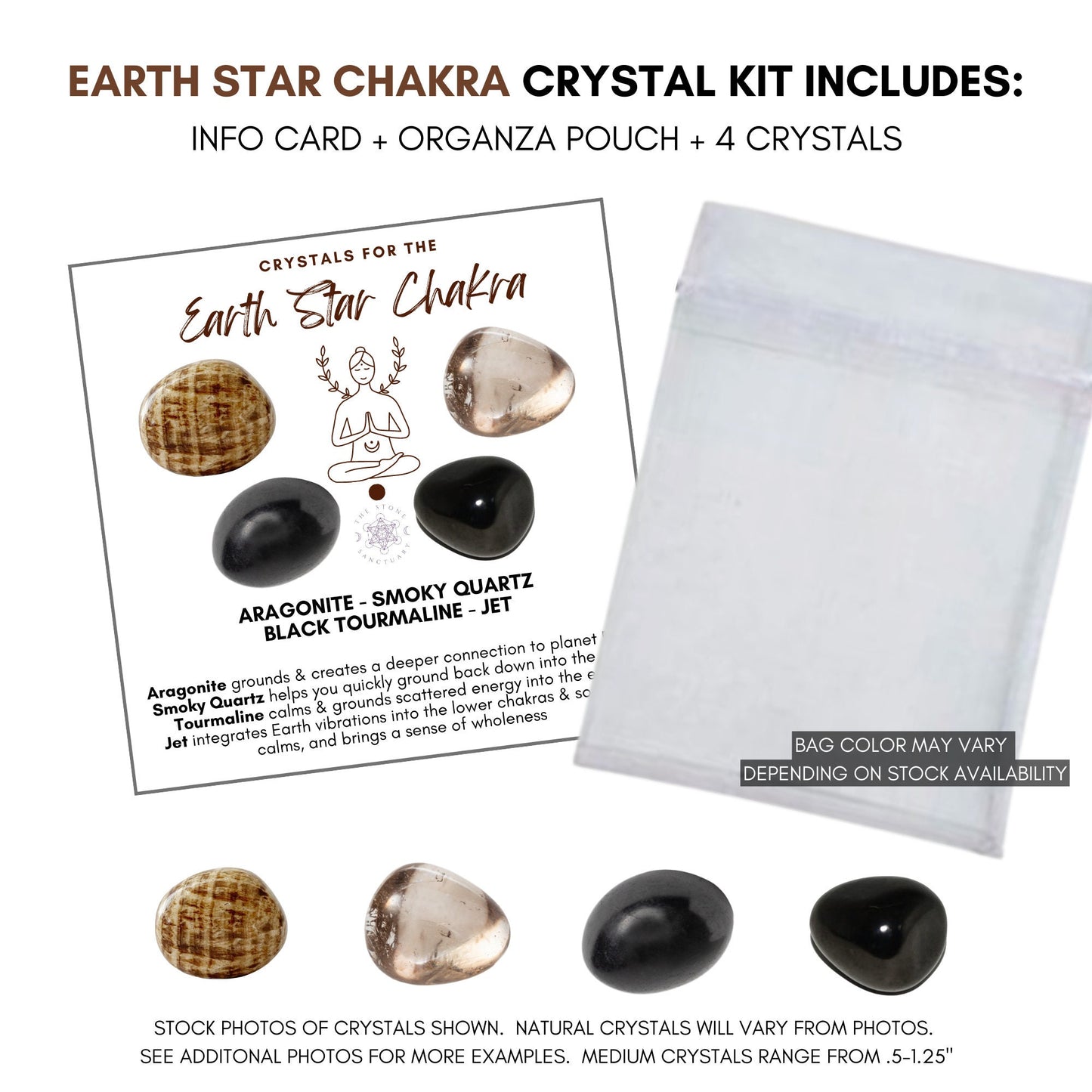 Earth Star Chakra Crystal Kit