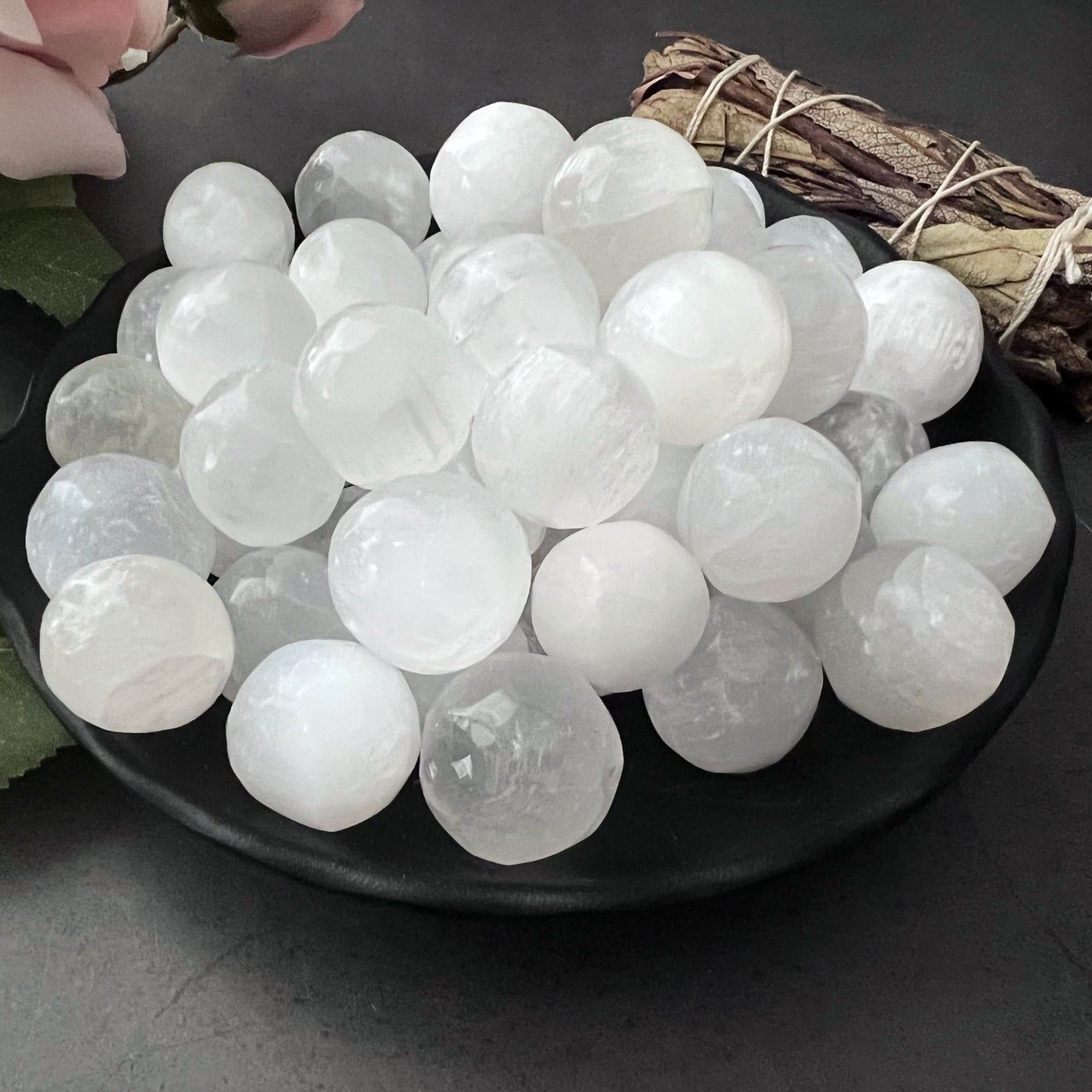 Mini Selenite Tumbled Spheres