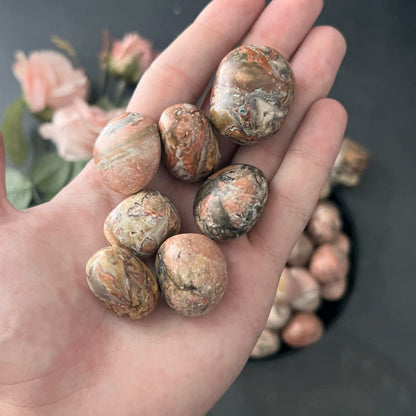 Pink Picasso Jasper Tumbled Stone