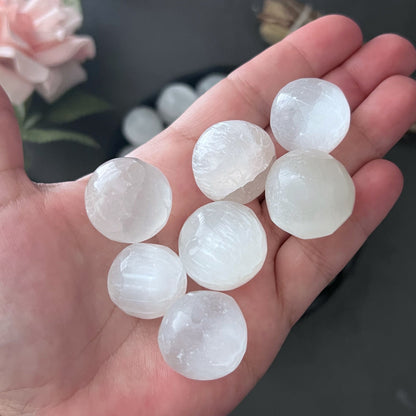 Mini Selenite Tumbled Spheres