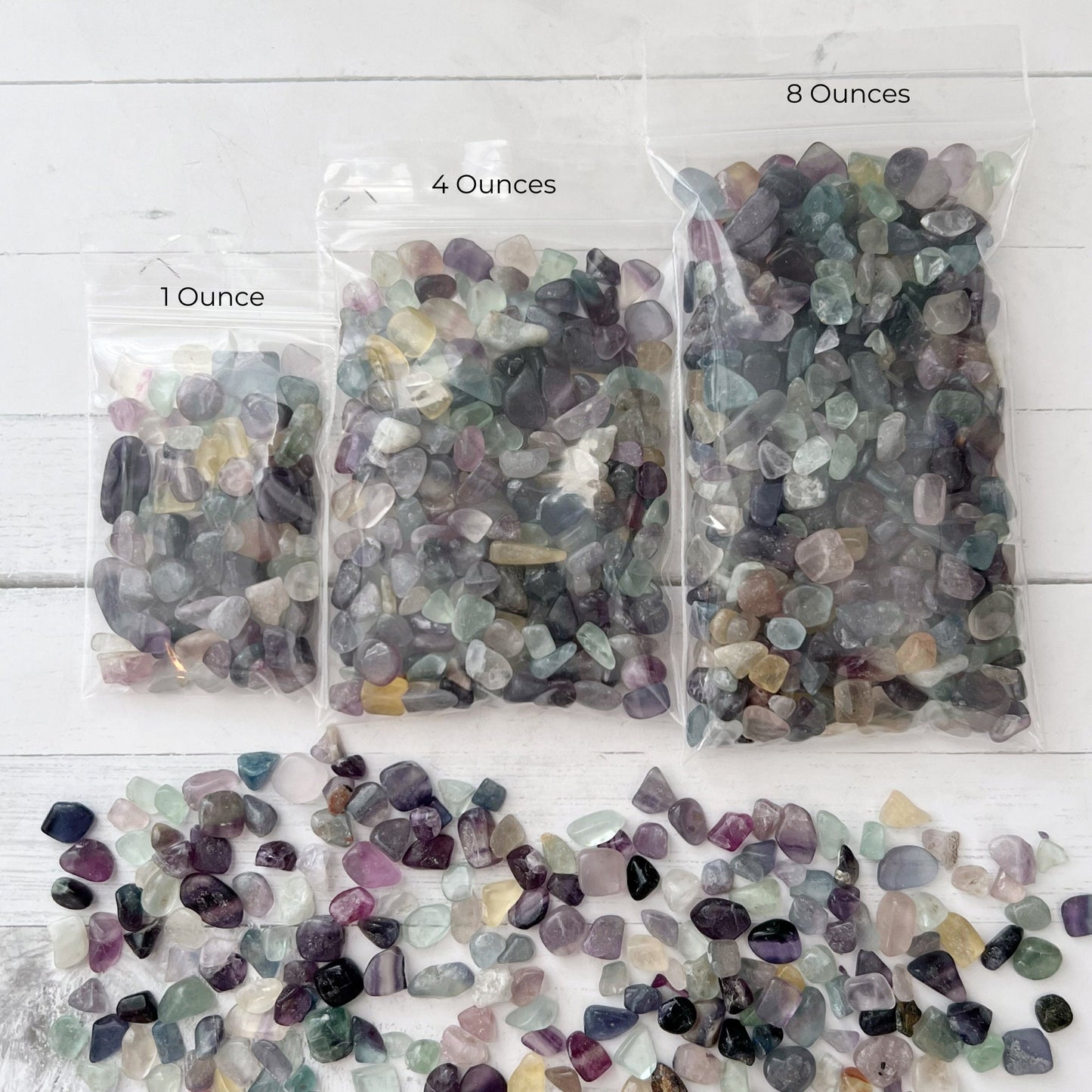 Rainbow Fluorite Crystal Chips