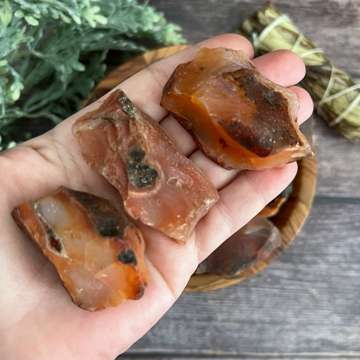 Raw Carnelian Stones