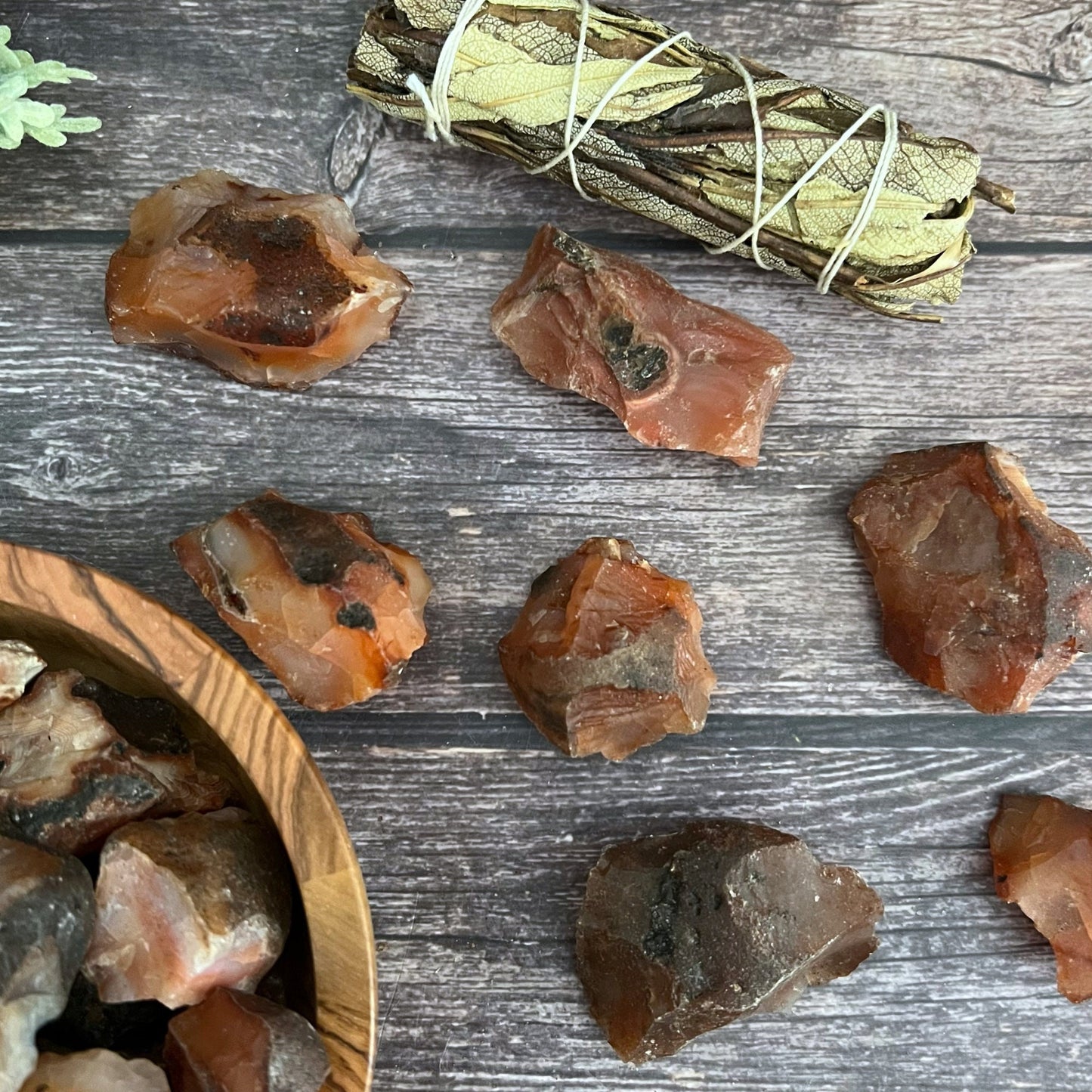 Raw Carnelian Stones