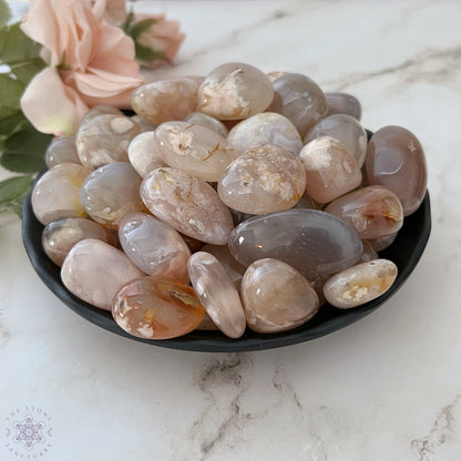 Flower Agate Tumbled Stones