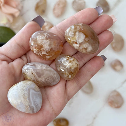 Flower Agate Tumbled Stones