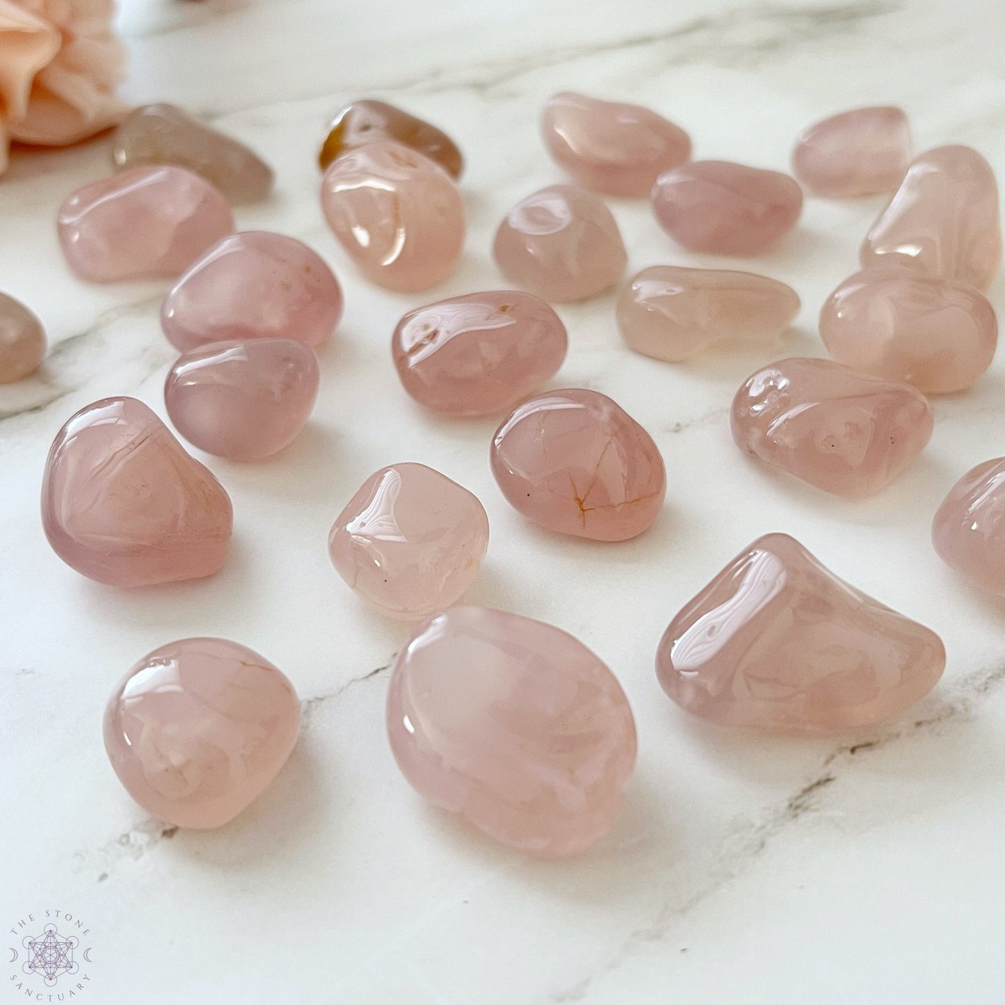 Pink Chalcedony Tumbled Stones