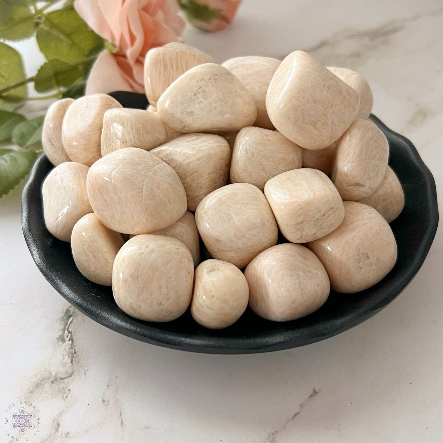 Peach Moonstone Tumbled Stones