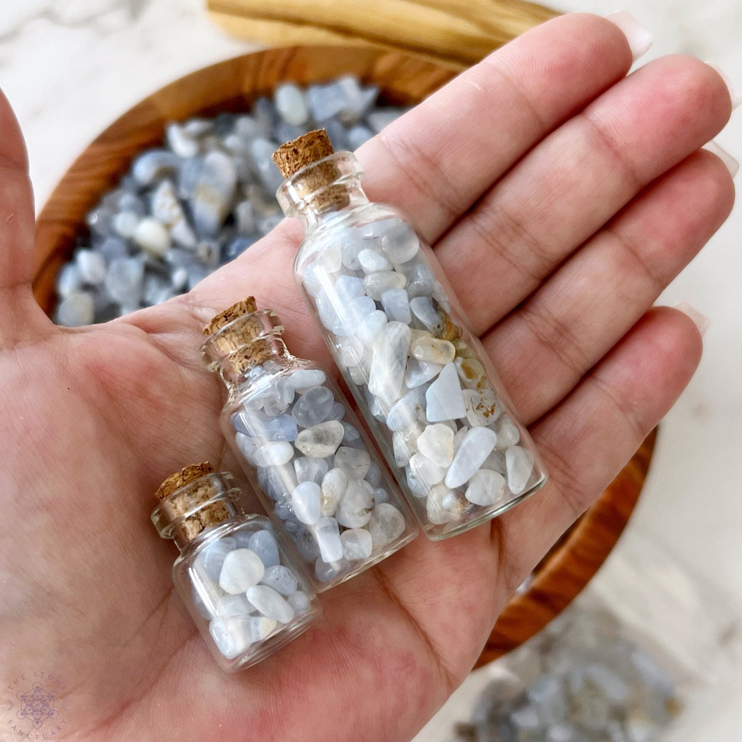 Blue Lace Agate Crystal Chips