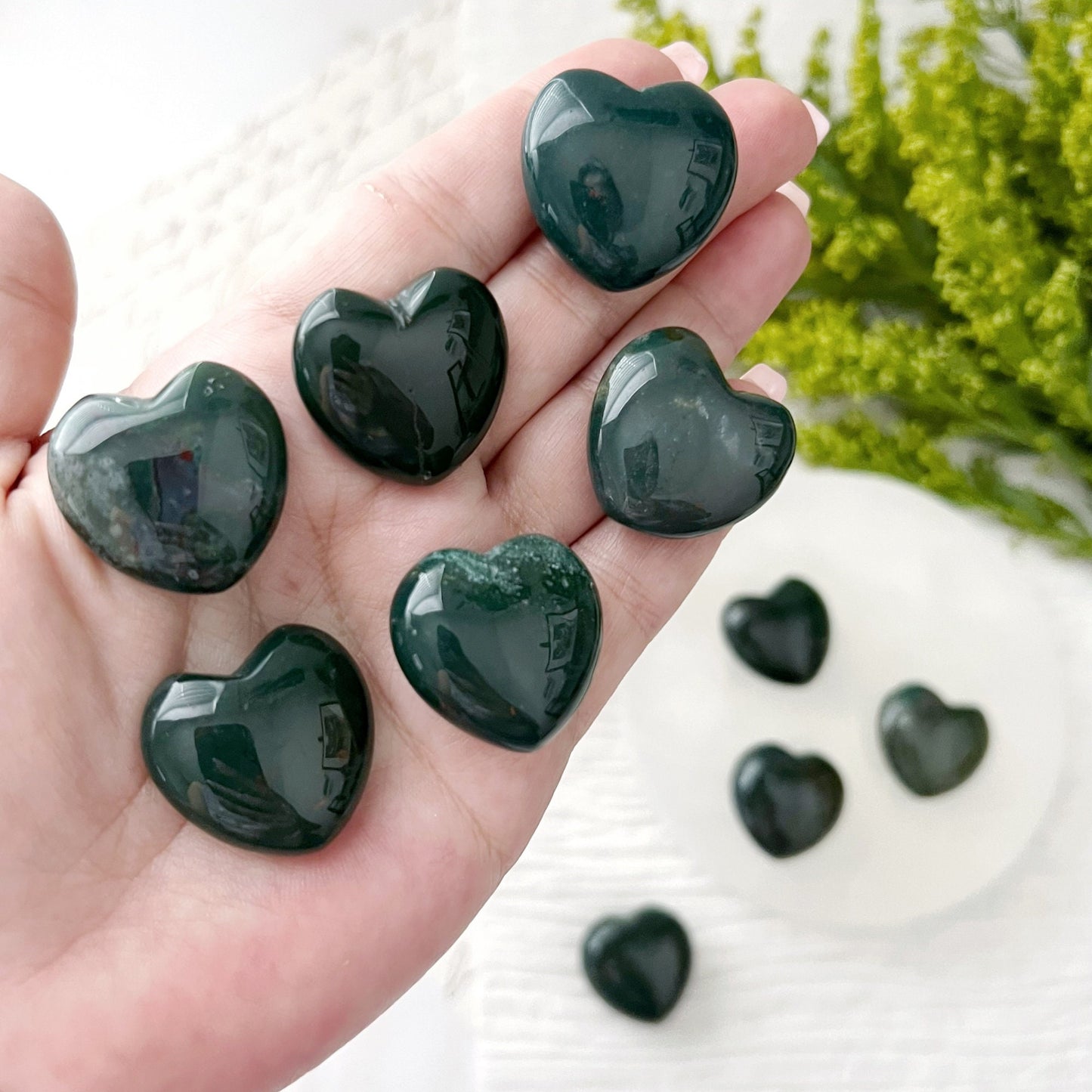 1" Mini Bloodstone Heart