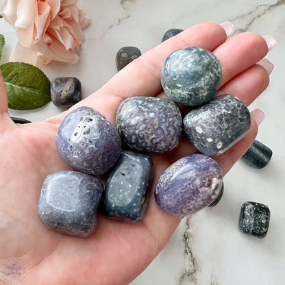 Grape Agate Tumbled Stones