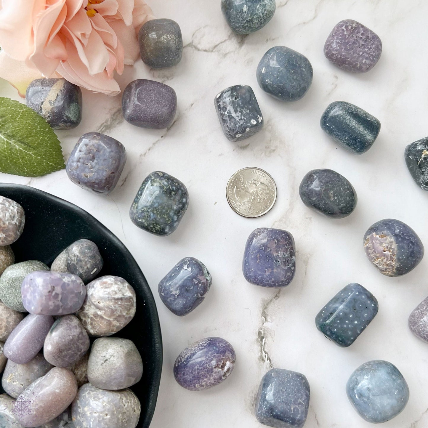 Grape Agate Tumbled Stones