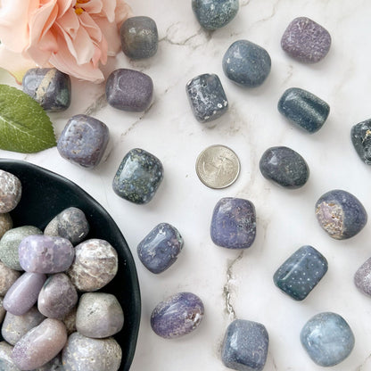 Grape Agate Tumbled Stones