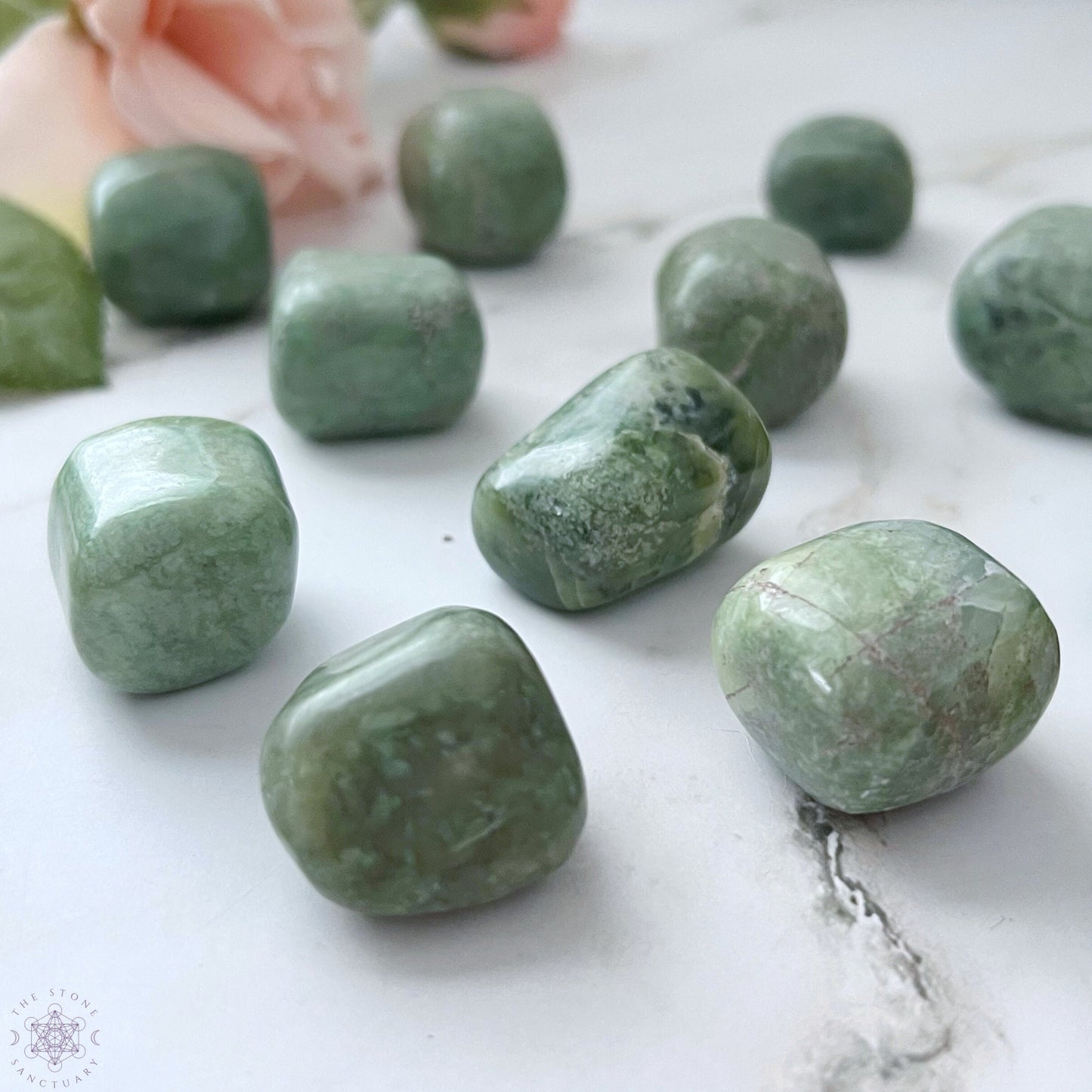 Grossular Green Garnet Tumbled Stones