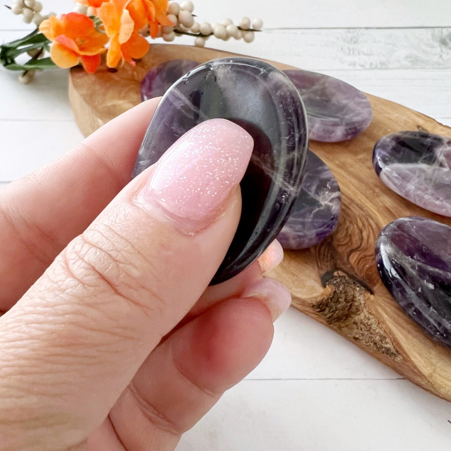 Amethyst Worry Stone