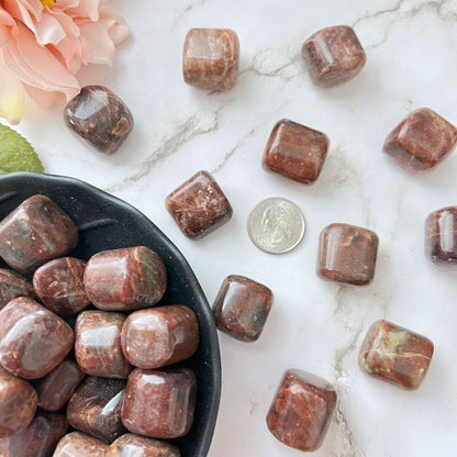 Hessonite Garnet Tumbled Stones