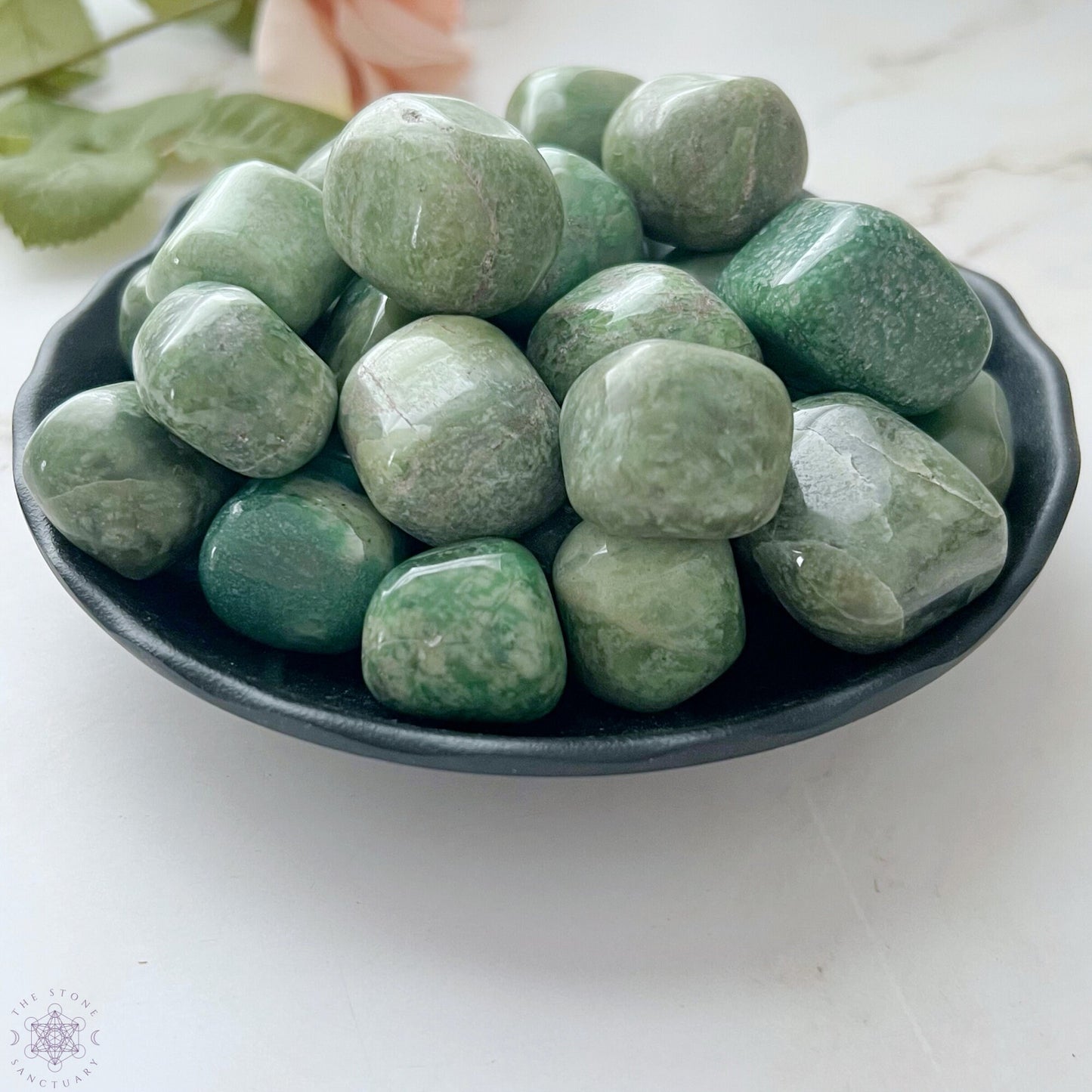 Grossular Green Garnet Tumbled Stones