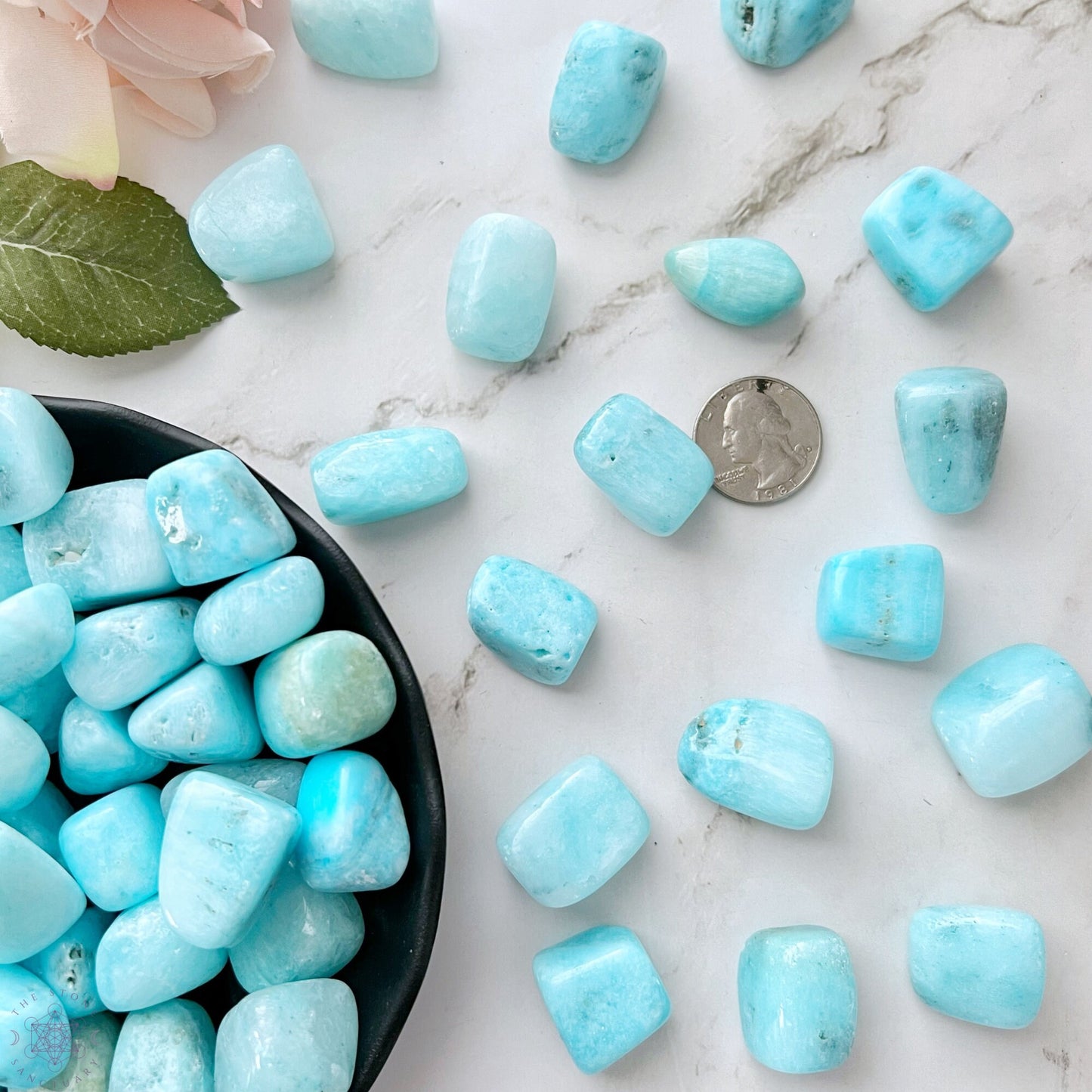 Blue Aragonite Tumbled Stones