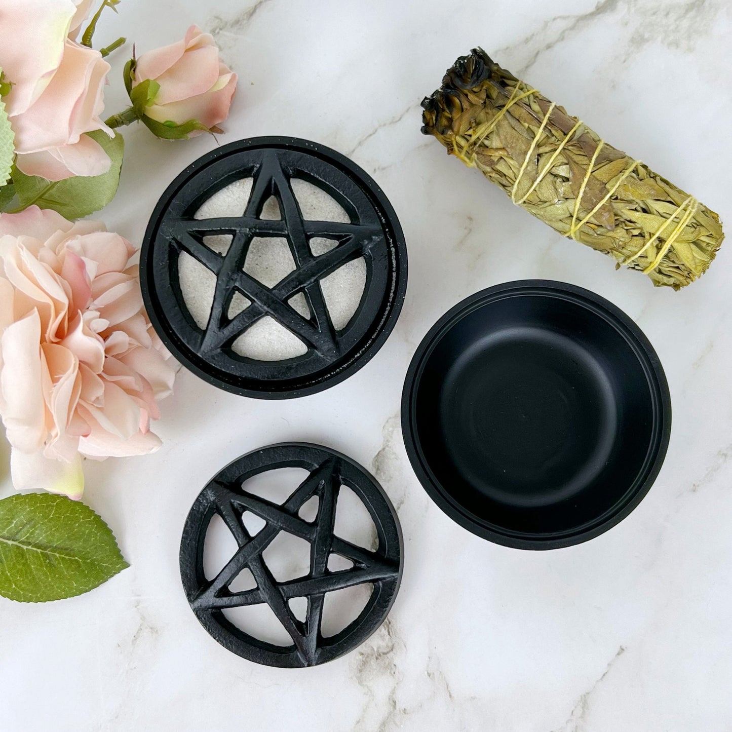 Cast Iron Pentacle Incense Holder