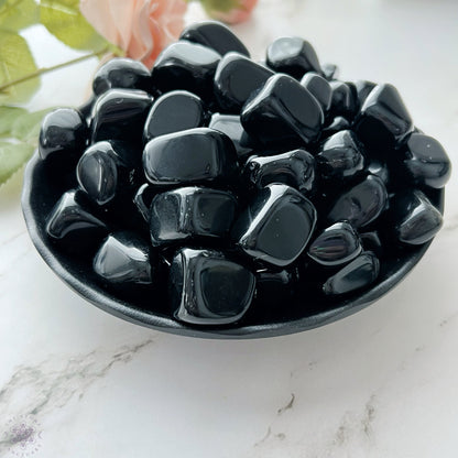 Black Obsidian Tumbled Stones