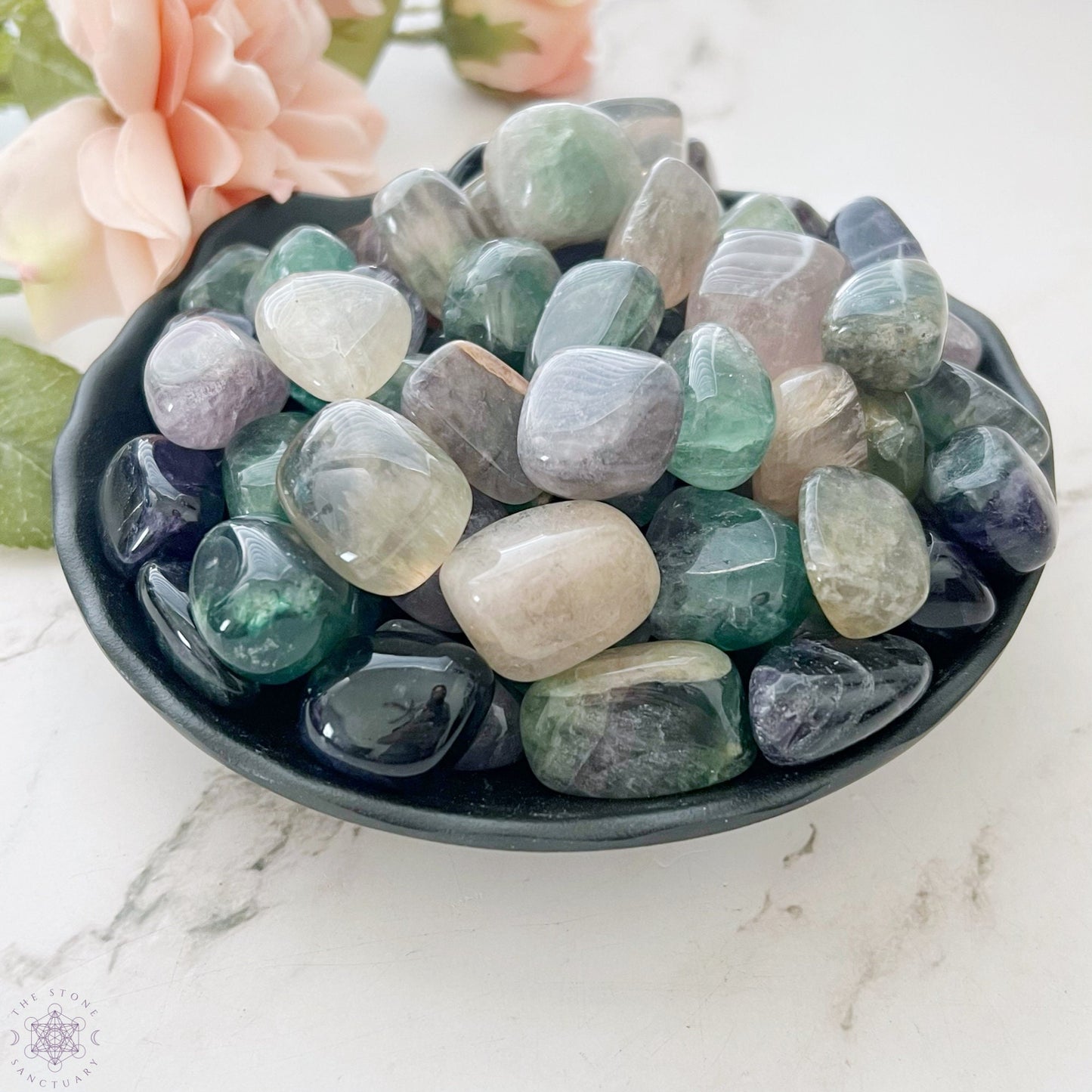 Rainbow Fluorite Tumbled Stones