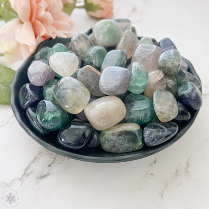 Rainbow Fluorite Tumbled Stones