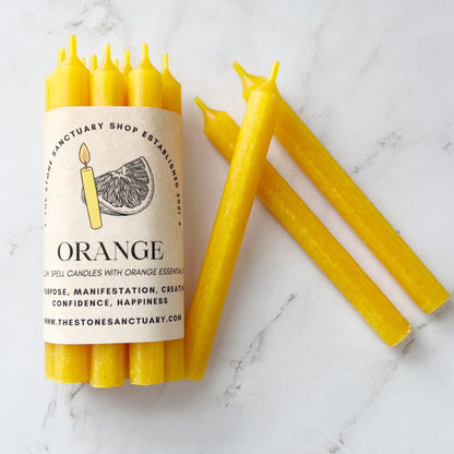 5" Orange Scented Yellow Chime Candles