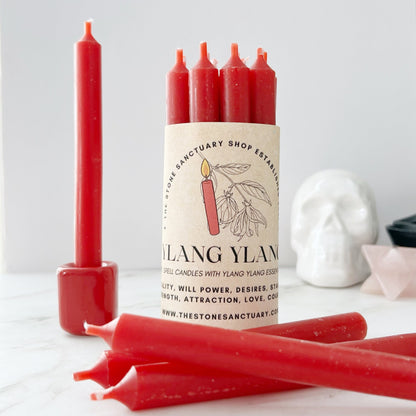 5" Ylang Ylang Red Chime Candles