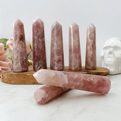 3-4" Rose Quartz Six Sided Standing Point