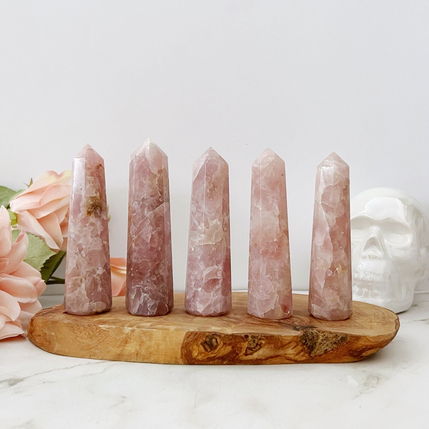 3-4" Rose Quartz Six Sided Standing Point