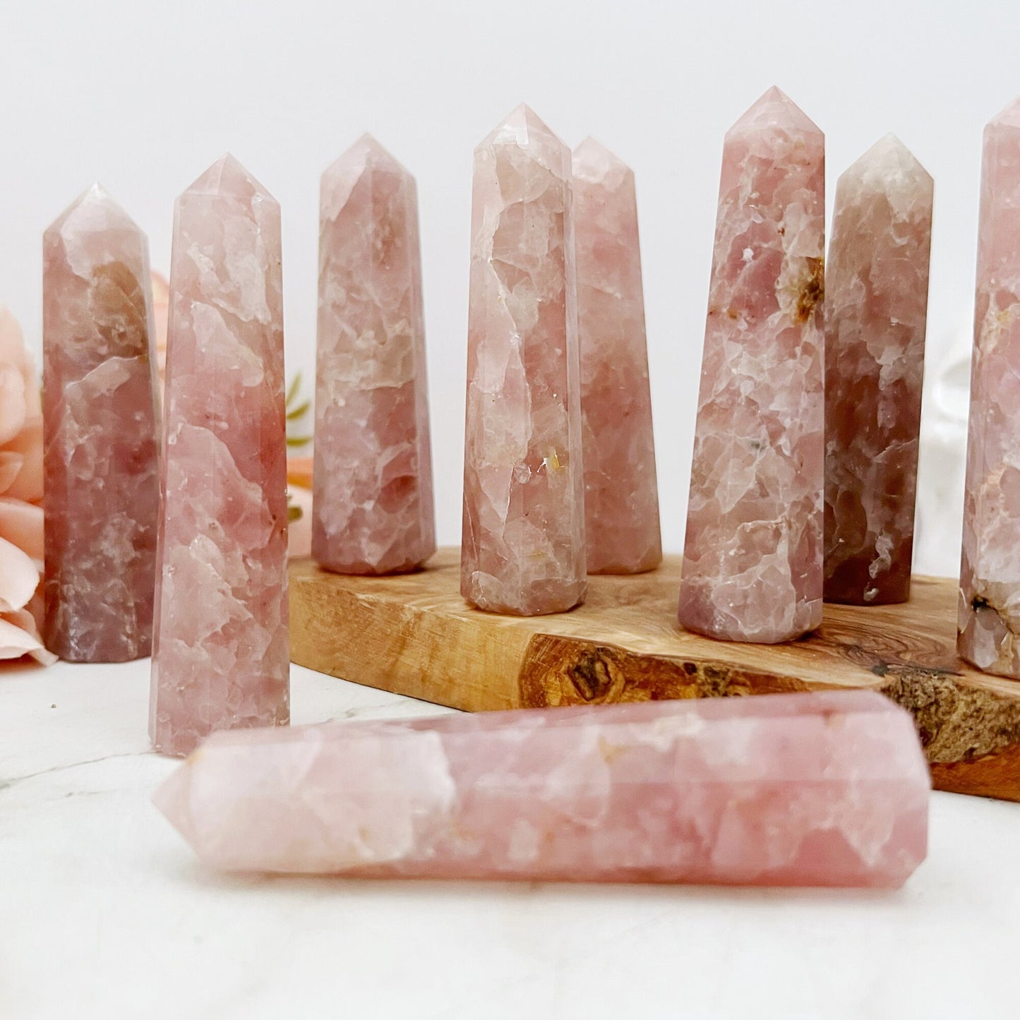 3-4" Rose Quartz Six Sided Standing Point