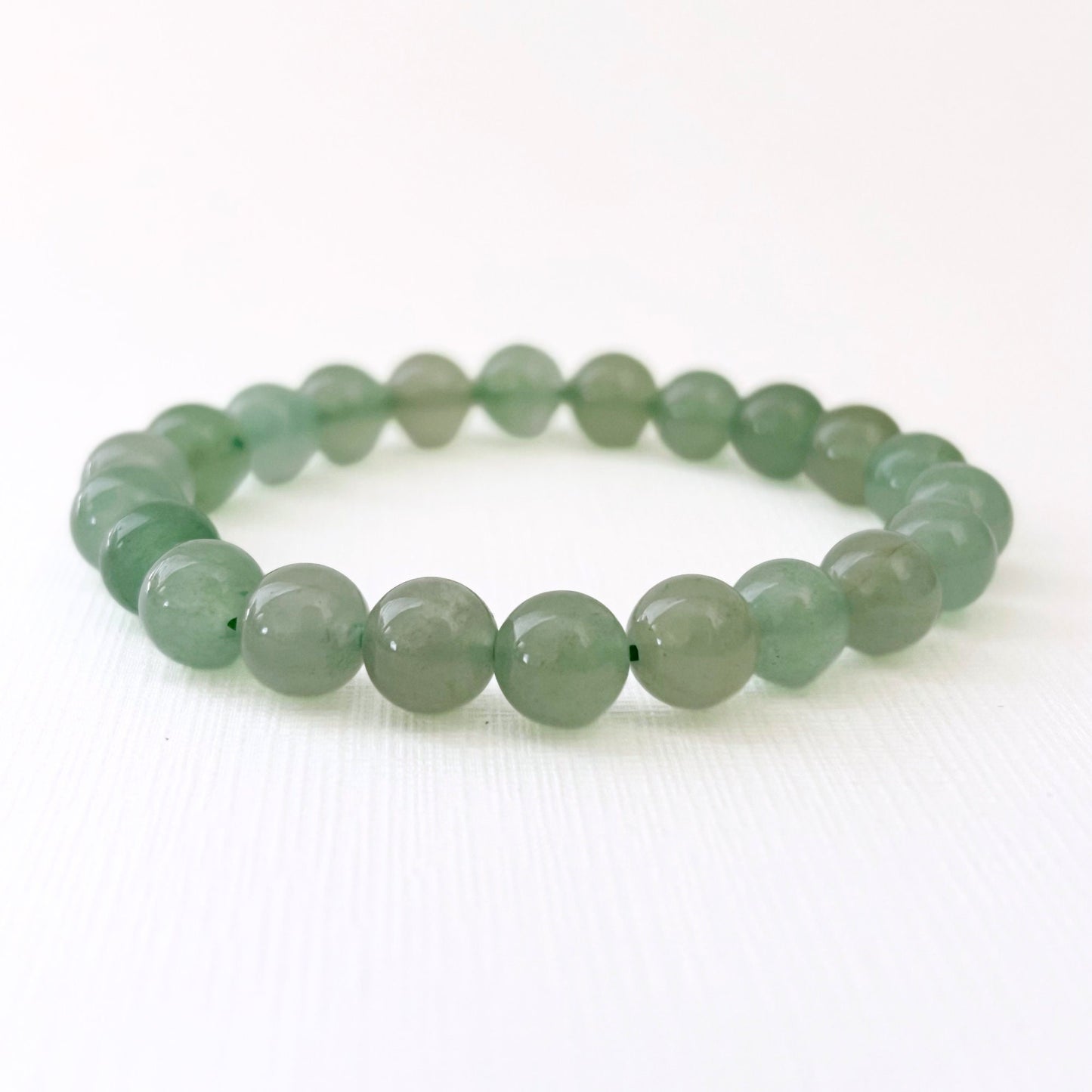 8mm Green Aventurine Beaded Bracelet