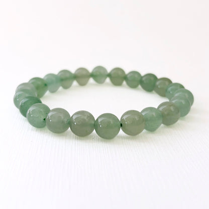 8mm Green Aventurine Beaded Bracelet