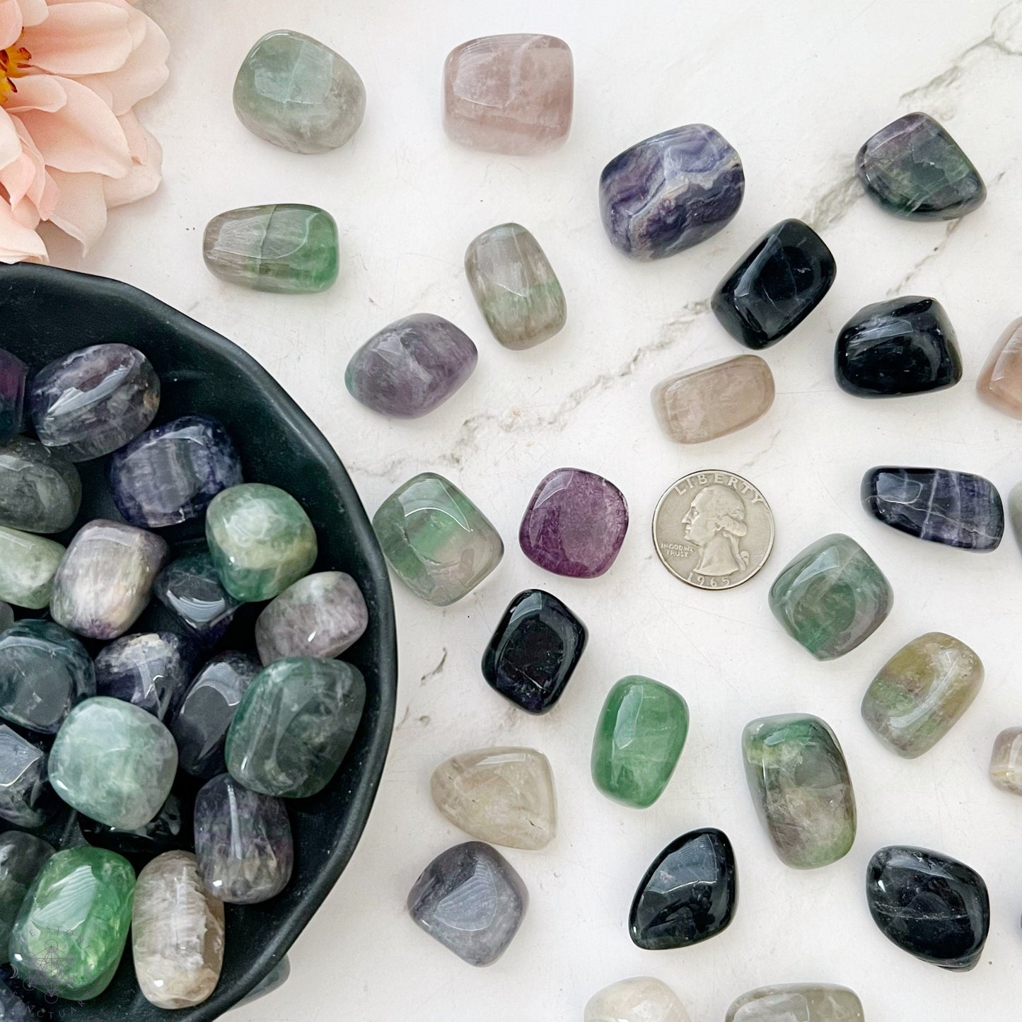 Rainbow Fluorite Tumbled Stones