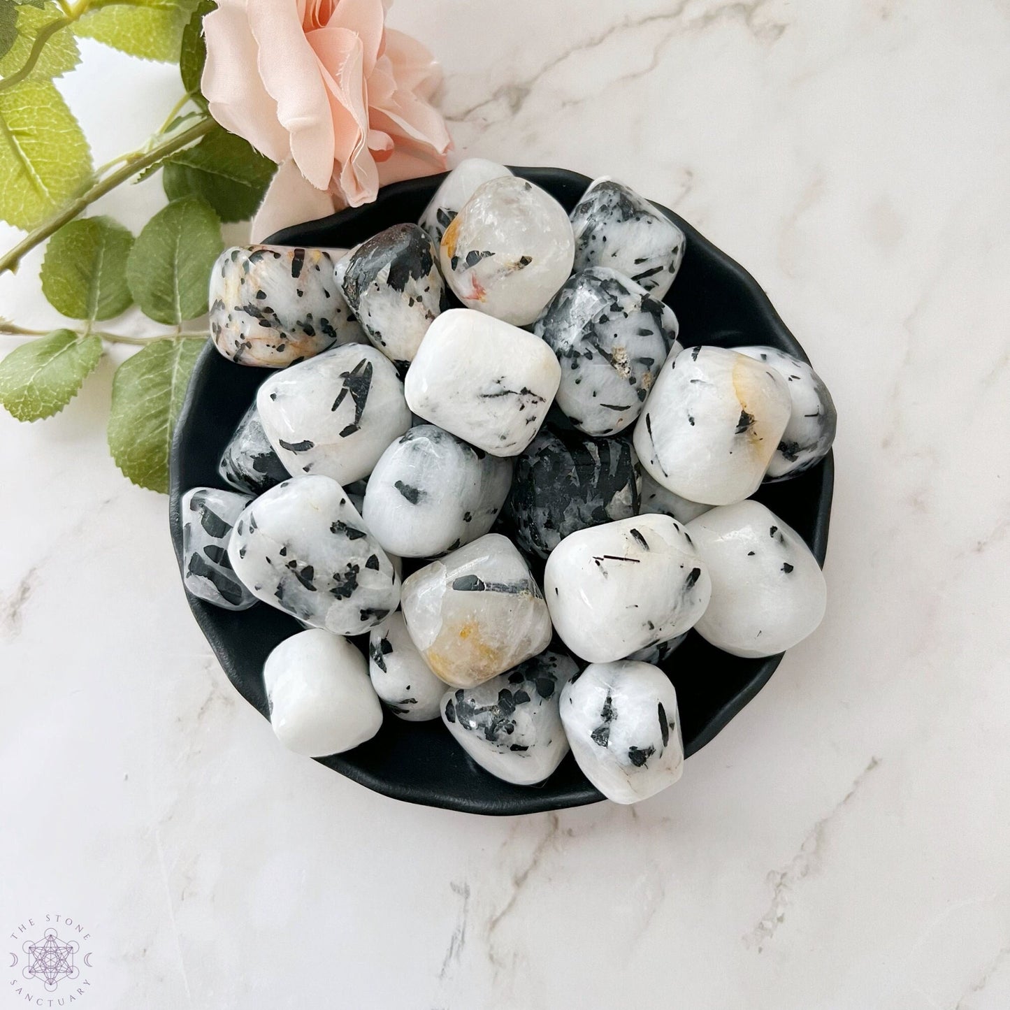 Tourmalated Quartz Tumbled Stones