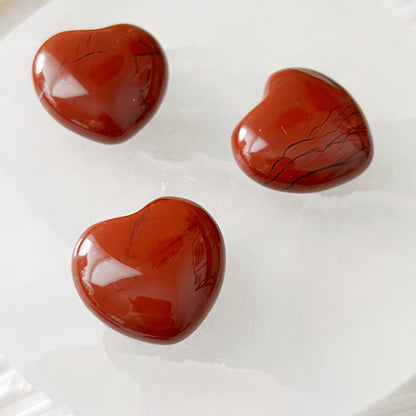 1" Mini Red Jasper Heart