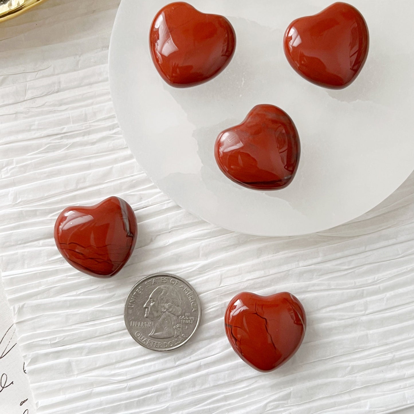 1" Mini Red Jasper Heart