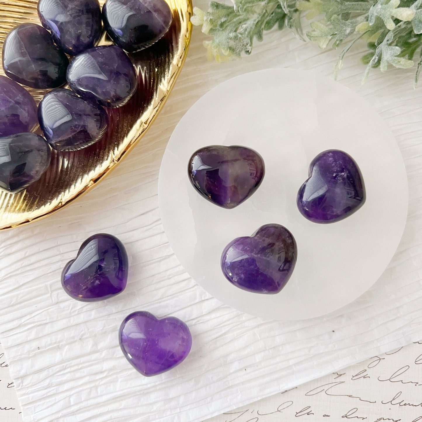 1" Mini Amethyst Crystal Pocket Heart