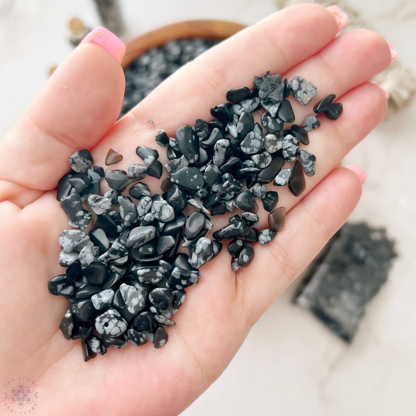 Snowflake Obsidian Chips